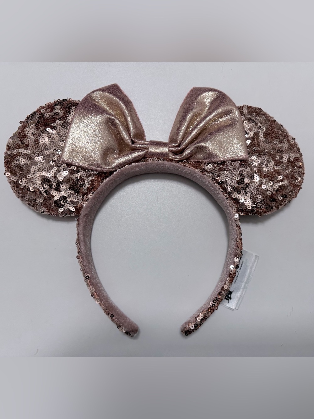 Rose Gold Sequin Bow Minnie Headband